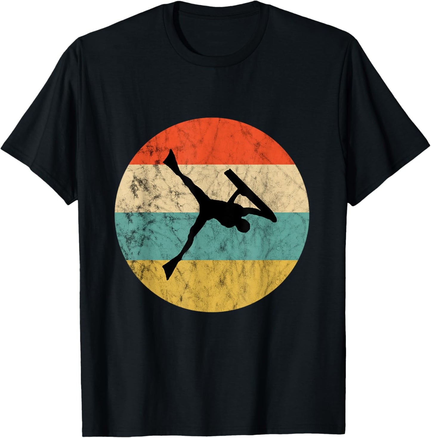 Bodyboarder Vintage Retro Sunset Surfing Bodyboard Surfer T-Shirt - T-Shirt | Black