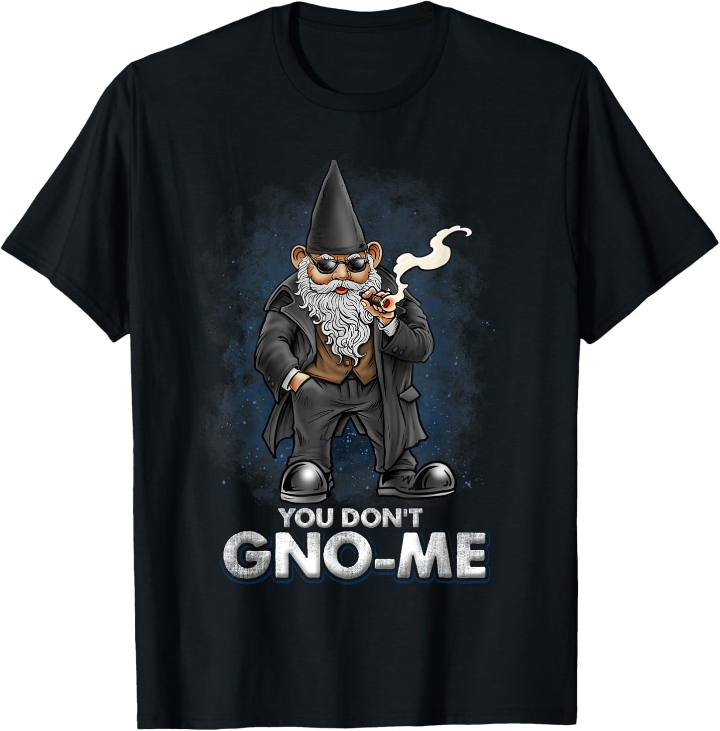 Funny Garden Gnome Mobster Gangster You Don't GNO-ME T-Shirt - T-Shirt | Black