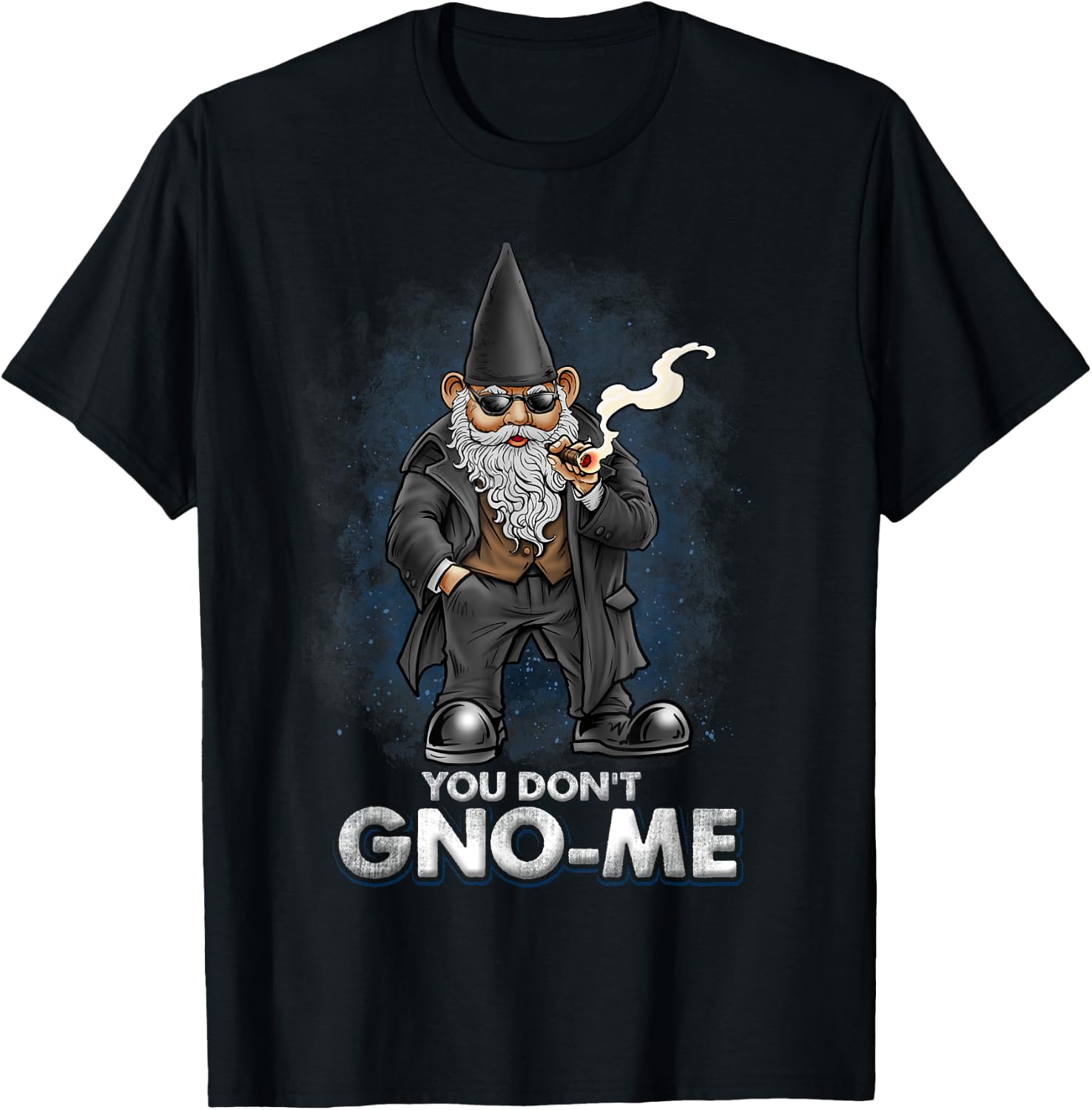 Funny Garden Gnome Mobster Gangster You Don't GNO-ME T-Shirt - T-Shirt | Black