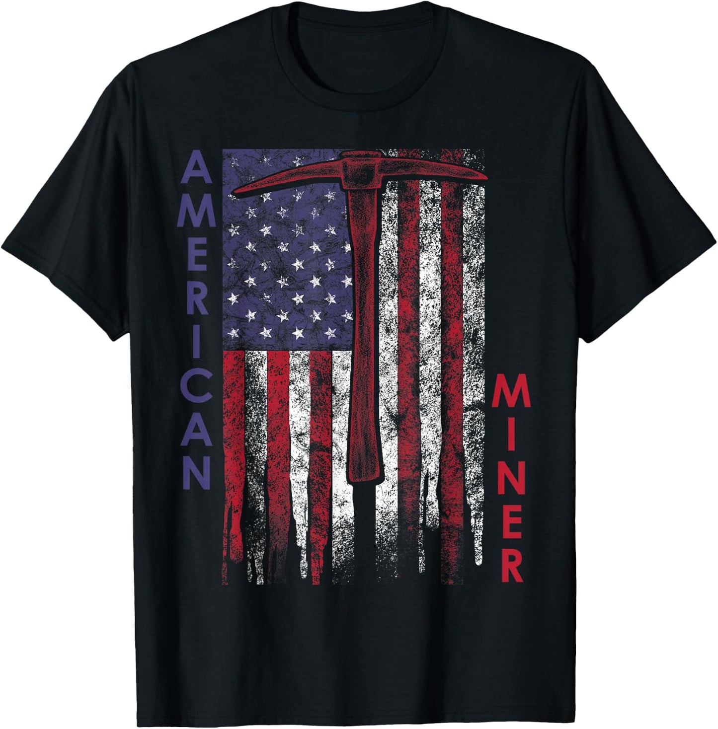 American Miner Patriot Gold Mining T-Shirt - T-Shirt | Black