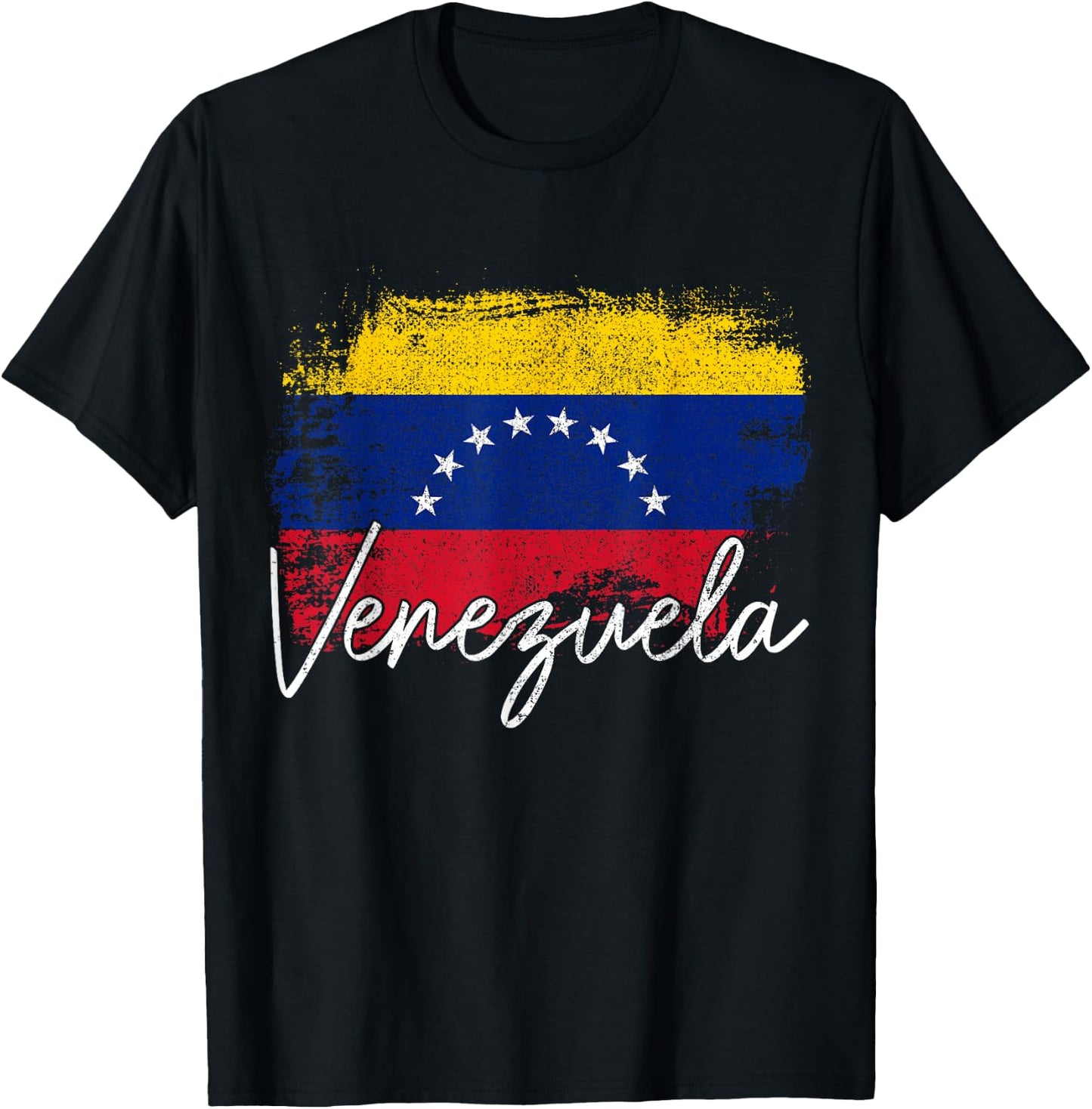 Venezuela Vintage Flag Venezuelan Pride Roots T-Shirt - T-Shirt | Black