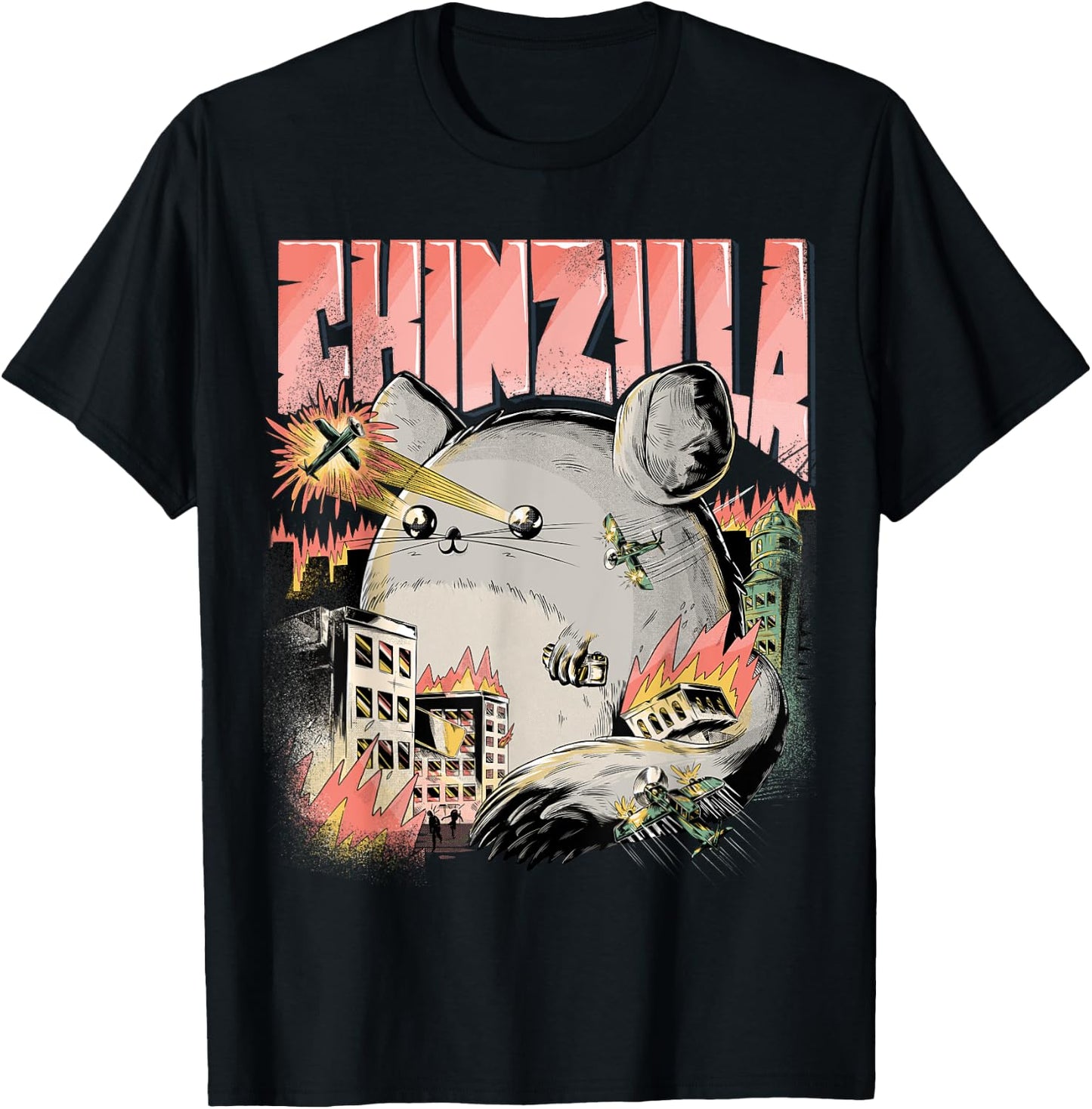 Funny Chinzilla Funny Chinchilla for Chinchilla Holder T-Shirt - T-Shirt | Black