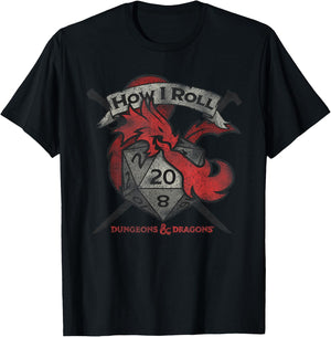Dungeons & Dragons How I Roll Small T-Shirt - T-Shirt | Black
