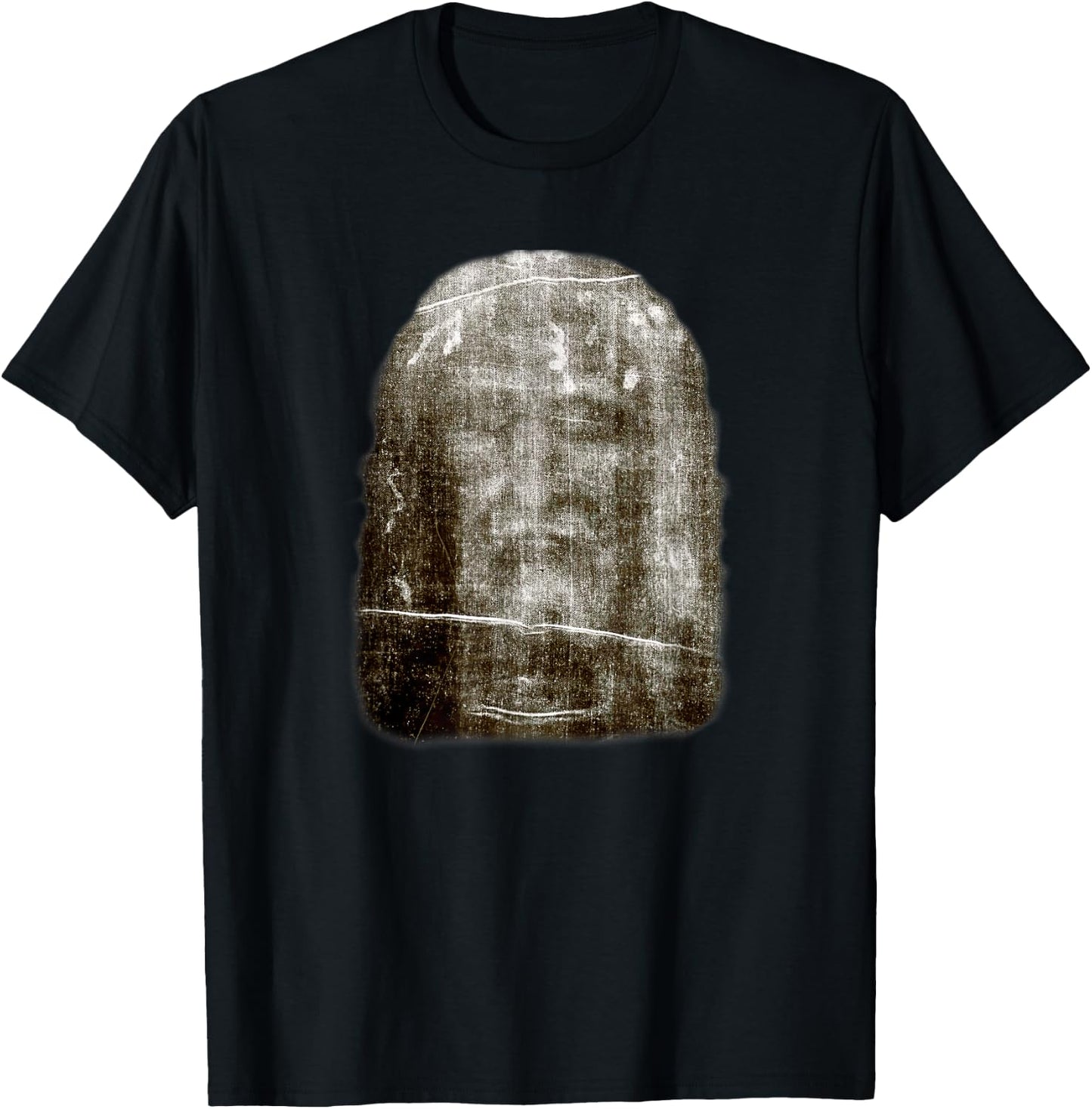 Face of Our Lord Jesus Christ from the Holy Shroud of Turin T-Shirt - T-Shirt | Black