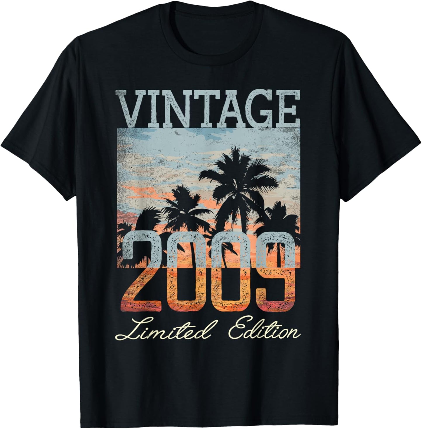 Vintage 2009 Limited Edition 16th Birthday 16 Year Old Gifts T-Shirt - T-Shirt | Black