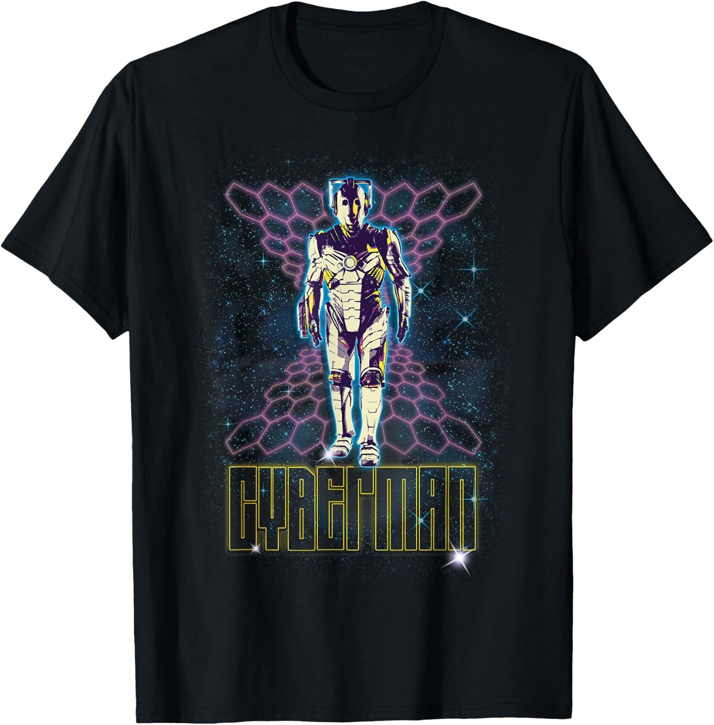 80s Cyberman Retro Futuristic Cyber Sci-Fi Fan T-Shirt - T-Shirt | Black