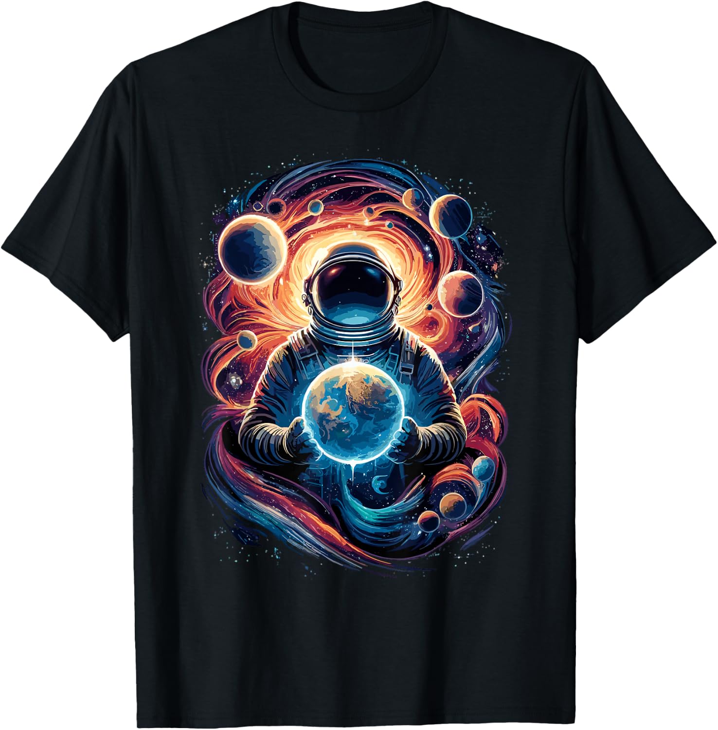 Astronaut Space Science Funny Space T-Shirt - T-Shirt | Black