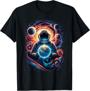 Astronaut Space Science Funny Space T-Shirt - T-Shirt | Black