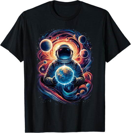 Astronaut Space Science Funny Space T-Shirt - T-Shirt | Black