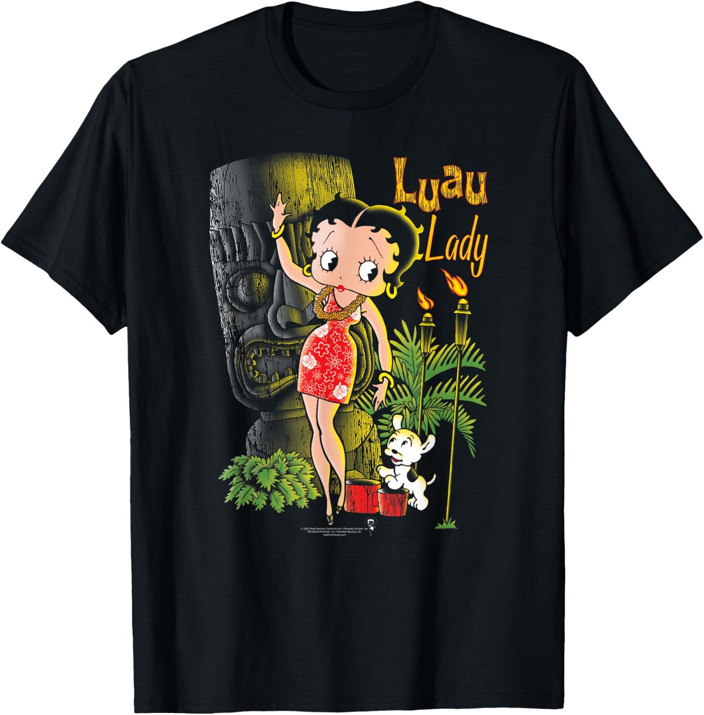 Betty Boop Luau Lady T-Shirt - T-Shirt | Black