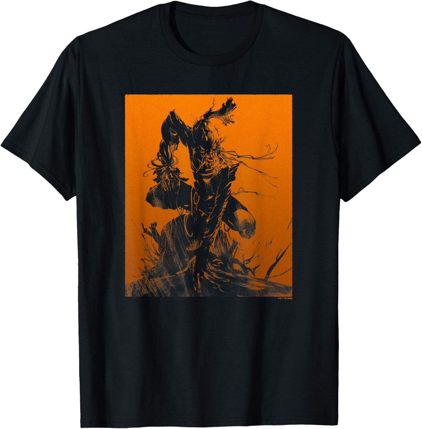 DC Comics Halloween Scarecrow Orange Poster T-Shirt - T-Shirt | Black