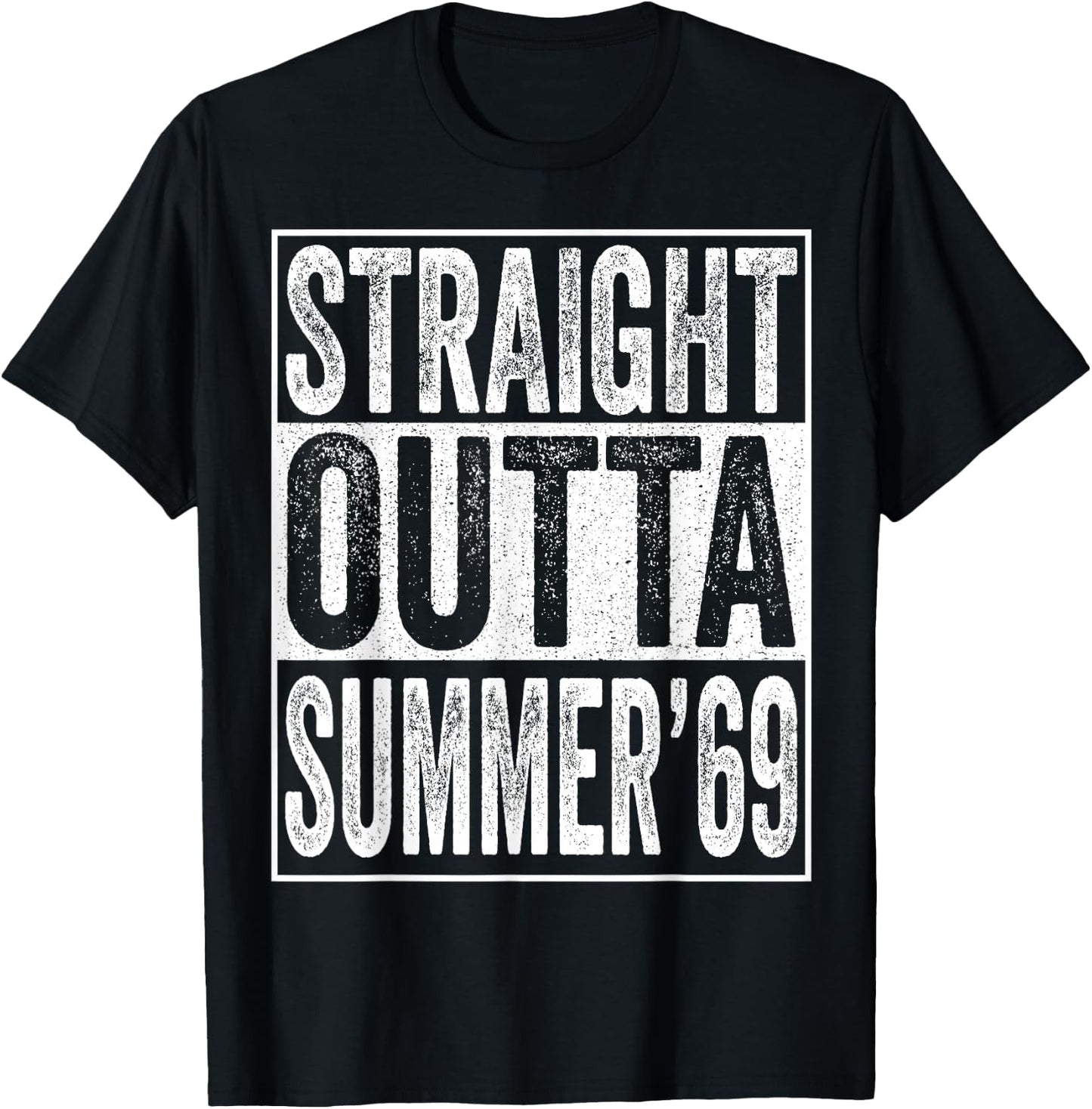 Straight Outta Summer 1969 50th Birthday Gifts 50 Years Old T-Shirt - T-Shirt | Black