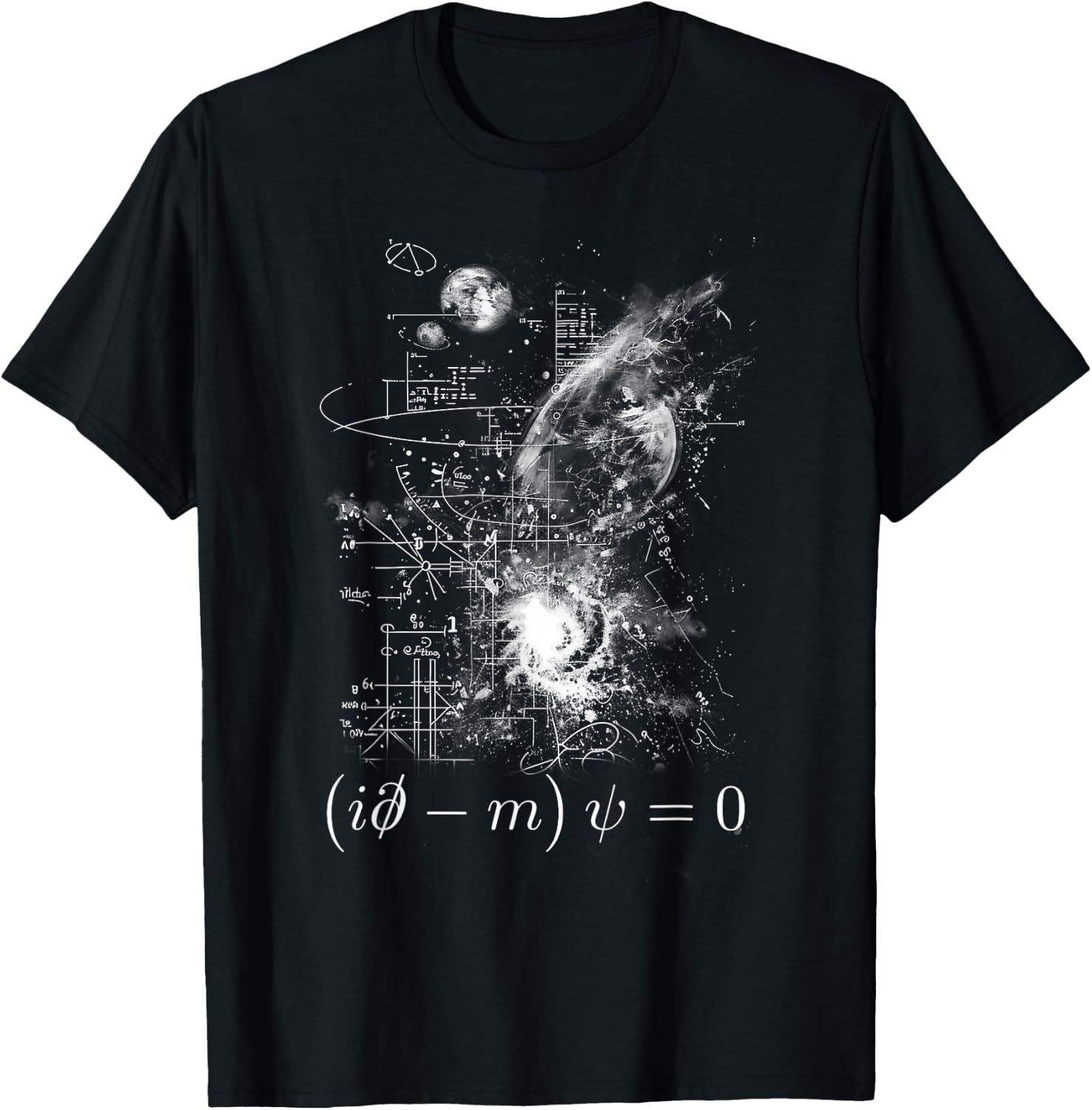 Dirac Equation Quantum Mechanics Particle Physics Geeks T-Shirt - T-Shirt | Black