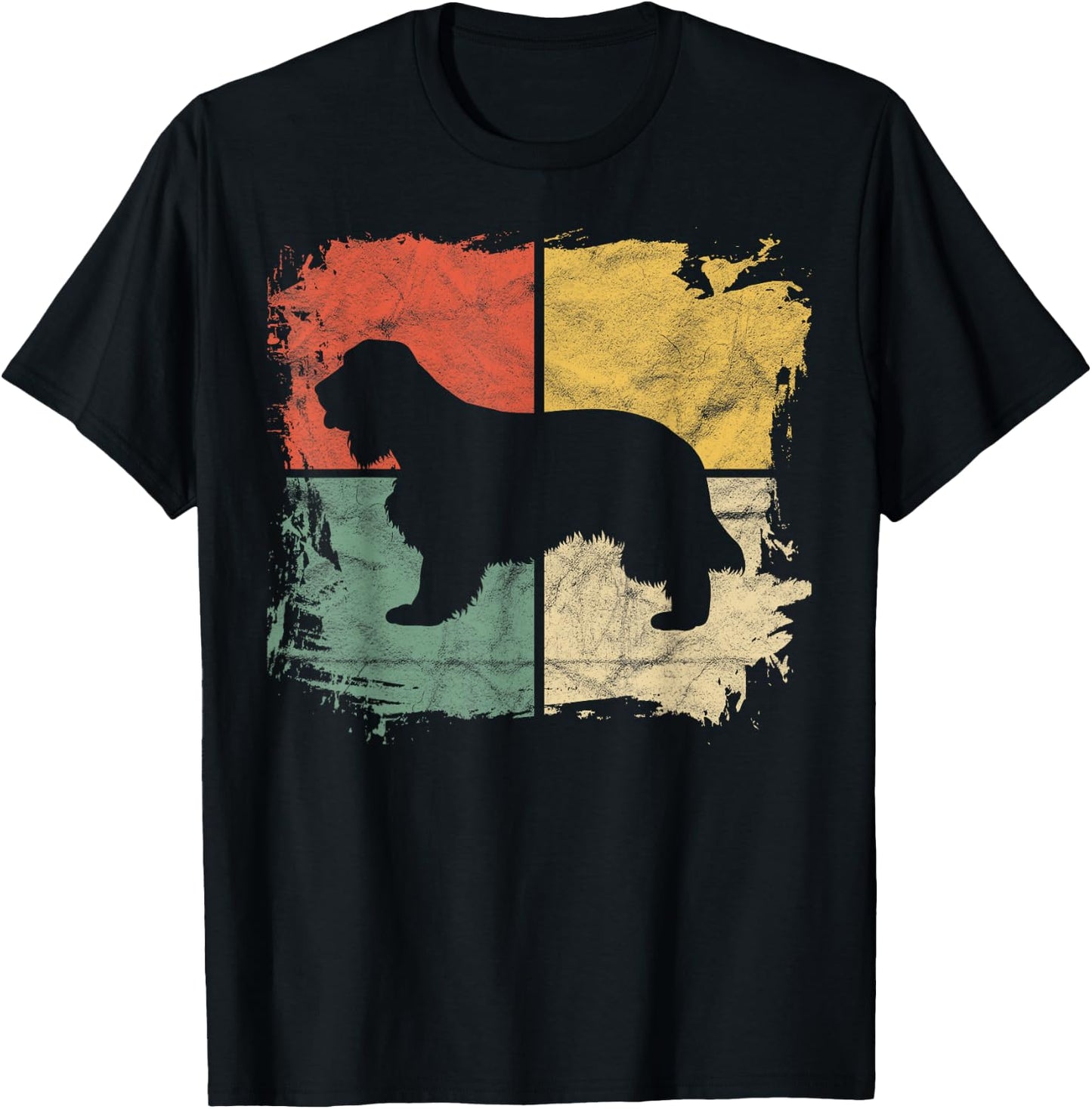 Square Retro Spaniel Owner Gift Dog English Cocker Dad Mom Men Women Kids T-Shirt - T-Shirt | Black