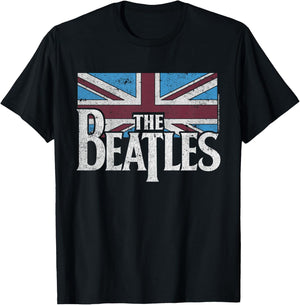 The Beatles - British Flag T-Shirt - T-Shirt | Black