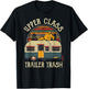 Upper Class Trailer Trash Retro Vintage Sunset T-Shirt - T-Shirt | Black
