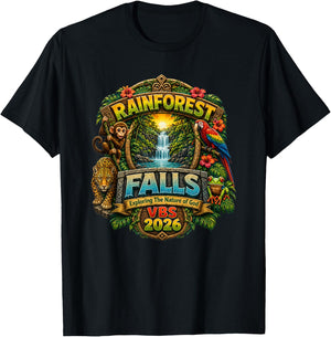 VBS 2026 Rainforest.Falls Exploring The Nature of God.Outfit T-Shirt - T-Shirt | Black