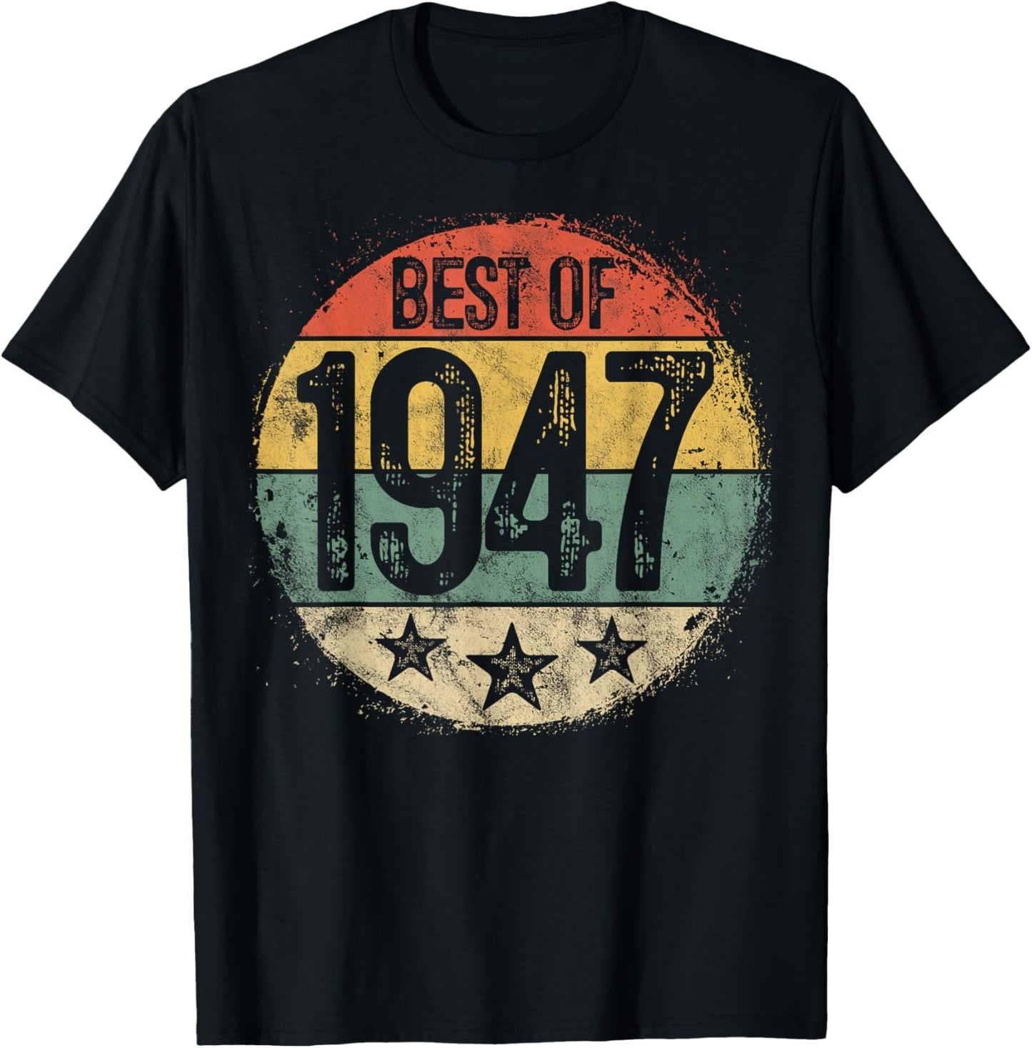 Best of 1947 78th Birthday Gifts Women 78 Year Old T-Shirt - T-Shirt | Black