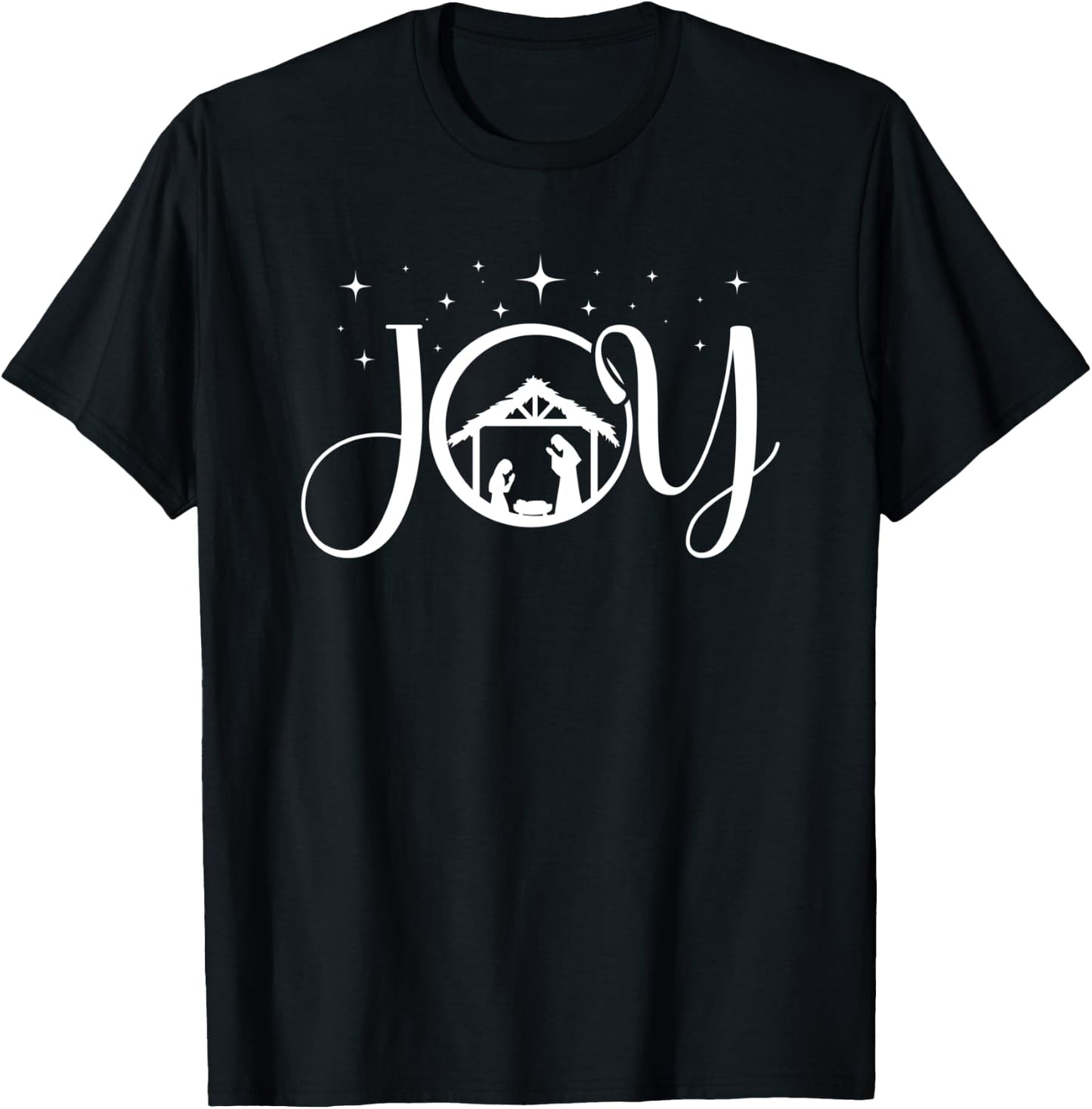 Christians Christmas Joys Jesus Nativity Scene Faith T-Shirt - T-Shirt | Black