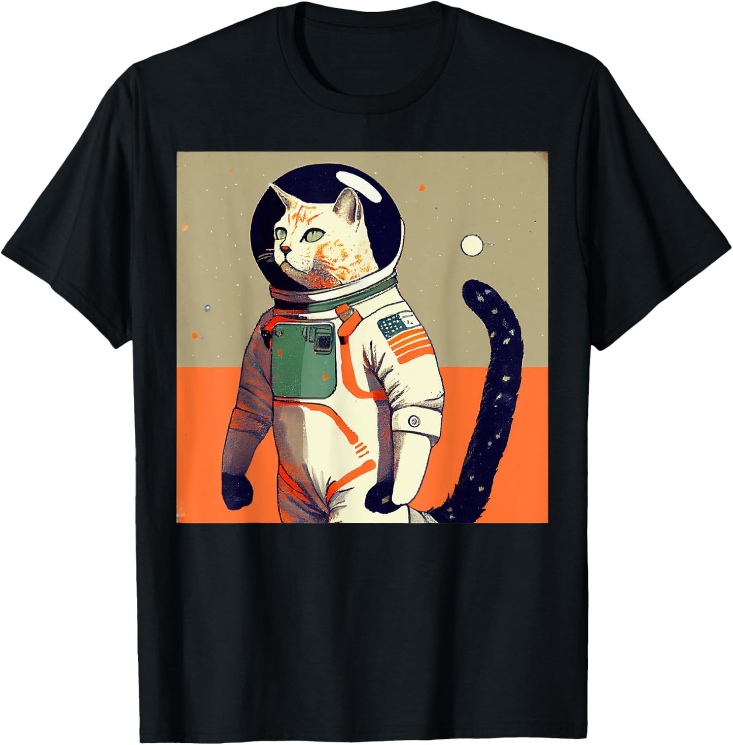 Cat Astronaut War Women Kids T-Shirt - T-Shirt | Black