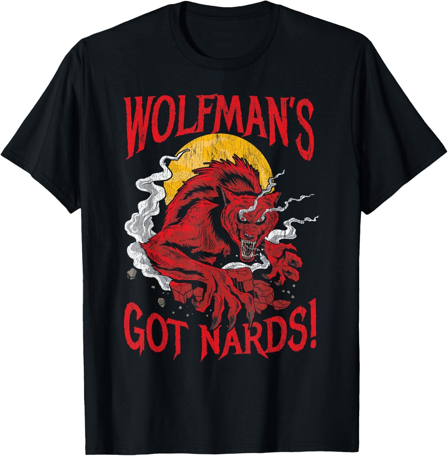 Wolfman's Got Nards Design For Wolves Fans T-Shirt - T-Shirt | Black