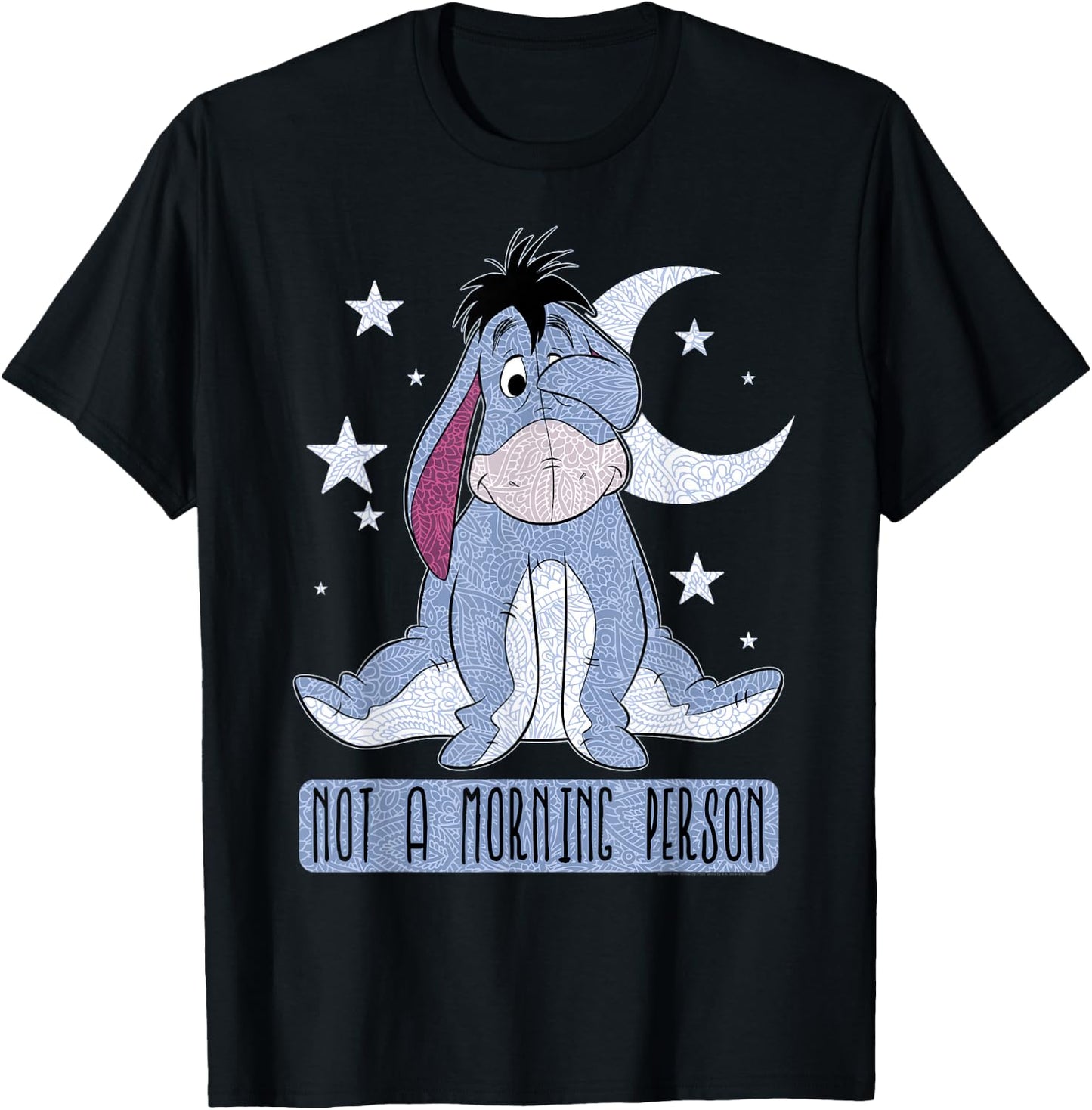 Disney Winnie The Pooh Eeyore Not A Morning Person Short Sleeve T-Shirt - T-Shirt | Black