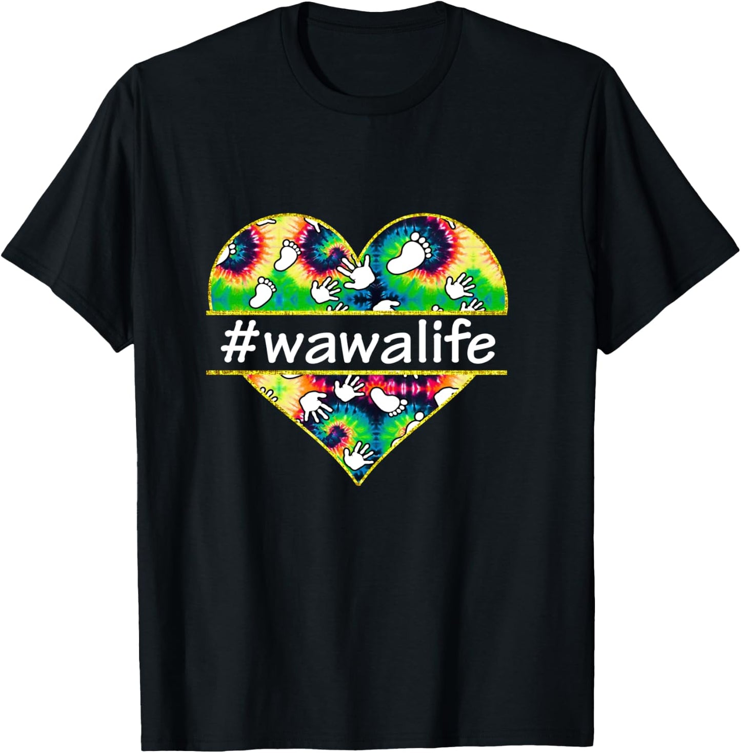 Love WaWa life - Grandma heart T-Shirt - T-Shirt | Black