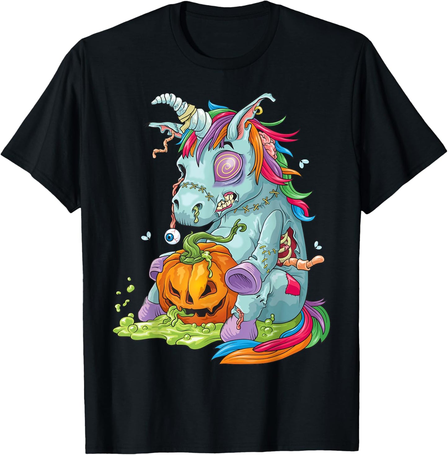 Zombie Unicorn Shirt - Undead Zombiecorn Halloween Costume T-Shirt - T-Shirt | Black