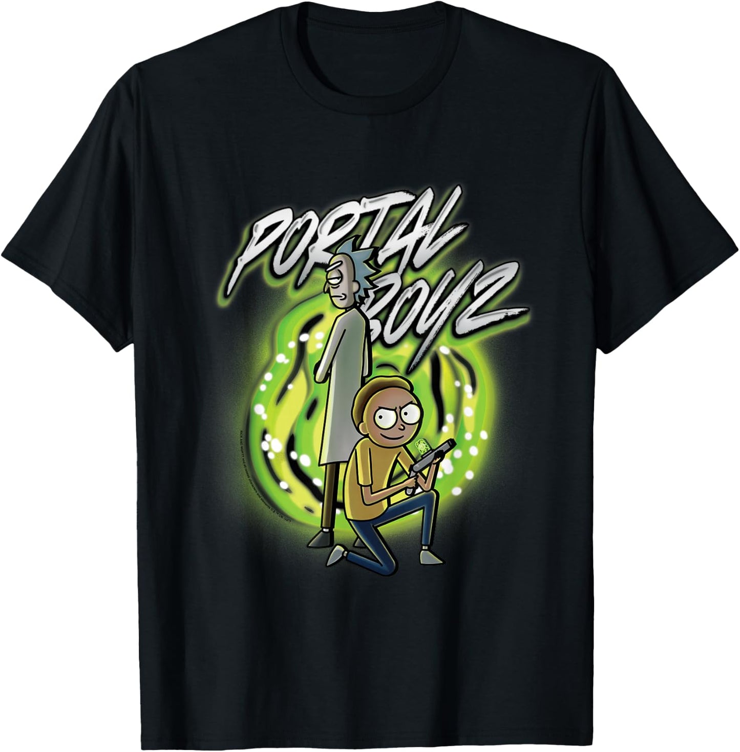 Rick and Morty The Portal Boyz T-Shirt - T-Shirt | Black