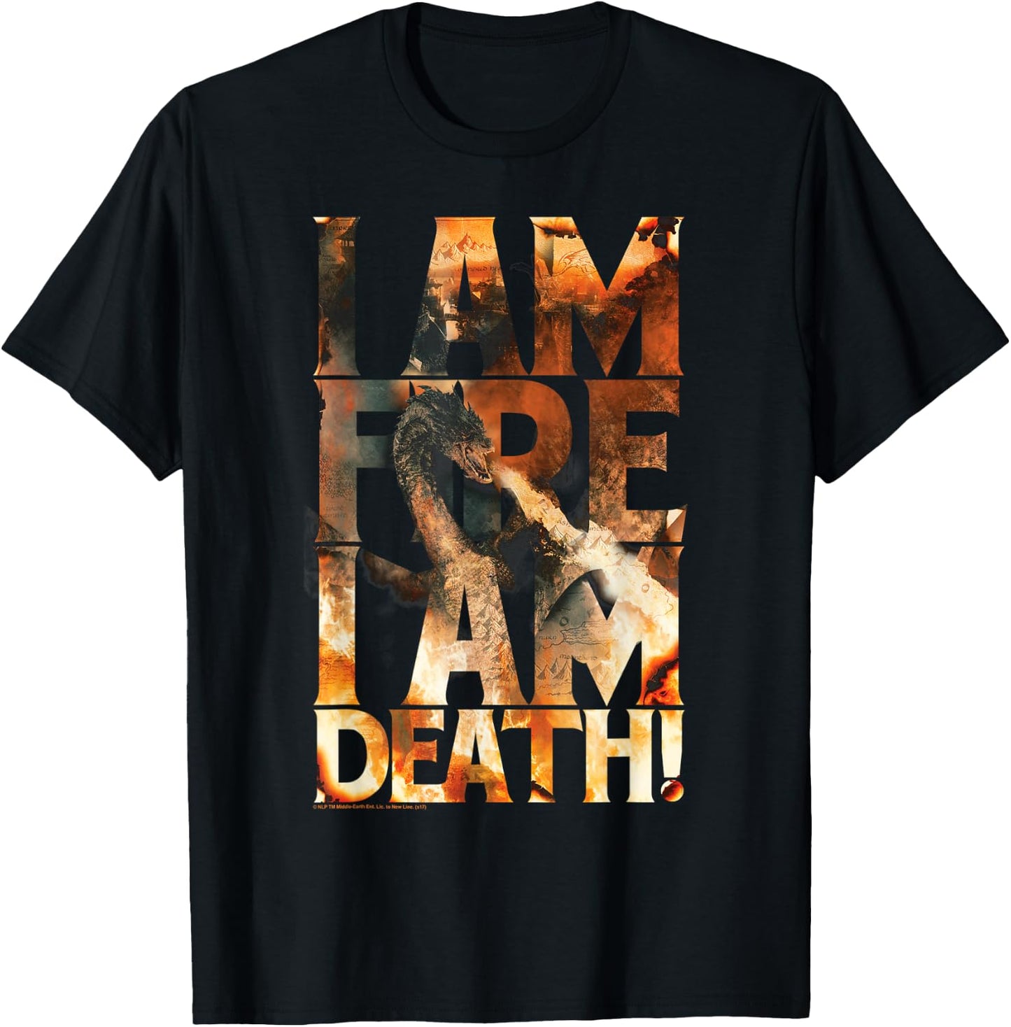Hobbit Smaug I Am Fire T-Shirt - T-Shirt | Black