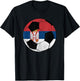 Vintage Soccer Shirts, Men Kid Boy Soccer Jersey Serbia T-Shirt - T-Shirt | Black