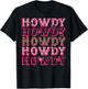 Howdy Pink Leopard Western Cowgirl T-Shirt - T-Shirt | Black