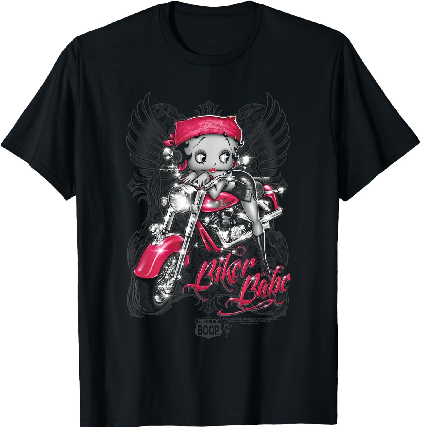 Betty Boop Biker Babe T-Shirt - T-Shirt | Black