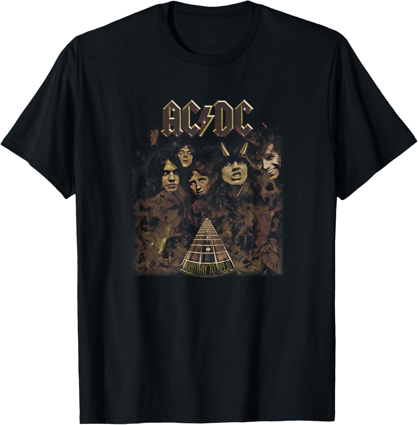 AC/DC - Highway to Hell , Black, Small, , Short Sleeve, Classic Fit, Polyester, Imported, AC/DC Fans, Classic Rock Music Lovers T-Shirt - T-Shirt | Black