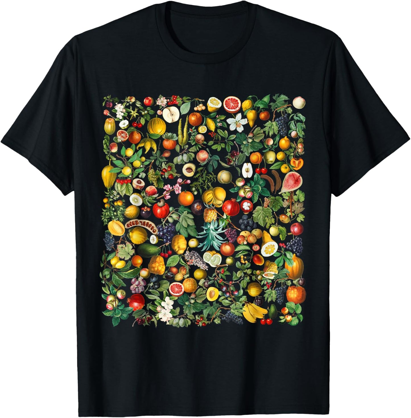 Botanical Fruit and Vegetable, Nature and Food Lovers T-Shirt - T-Shirt | Black