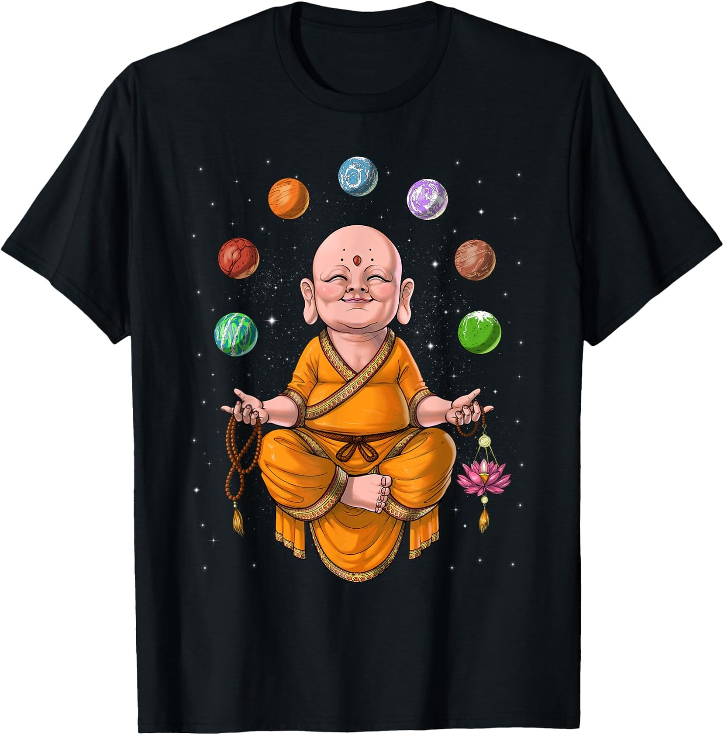 Baby Buddha Meditation Zen Yoga Spiritual Buddhist Buddhism T-Shirt - T-Shirt | Black