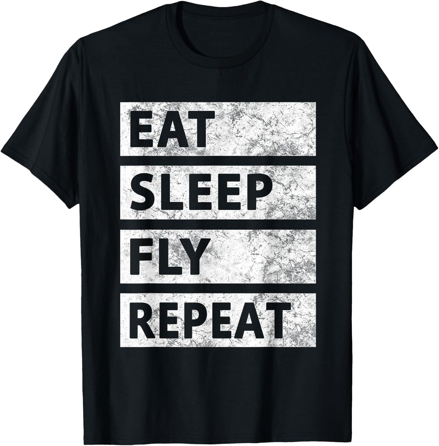 Drone Pilot Eat Sleep Fly Pilot T-Shirt - T-Shirt | Black