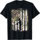 US Flag Camo Gardening Vintage Patriotic Gardener Men Women T-Shirt - T-Shirt | Black