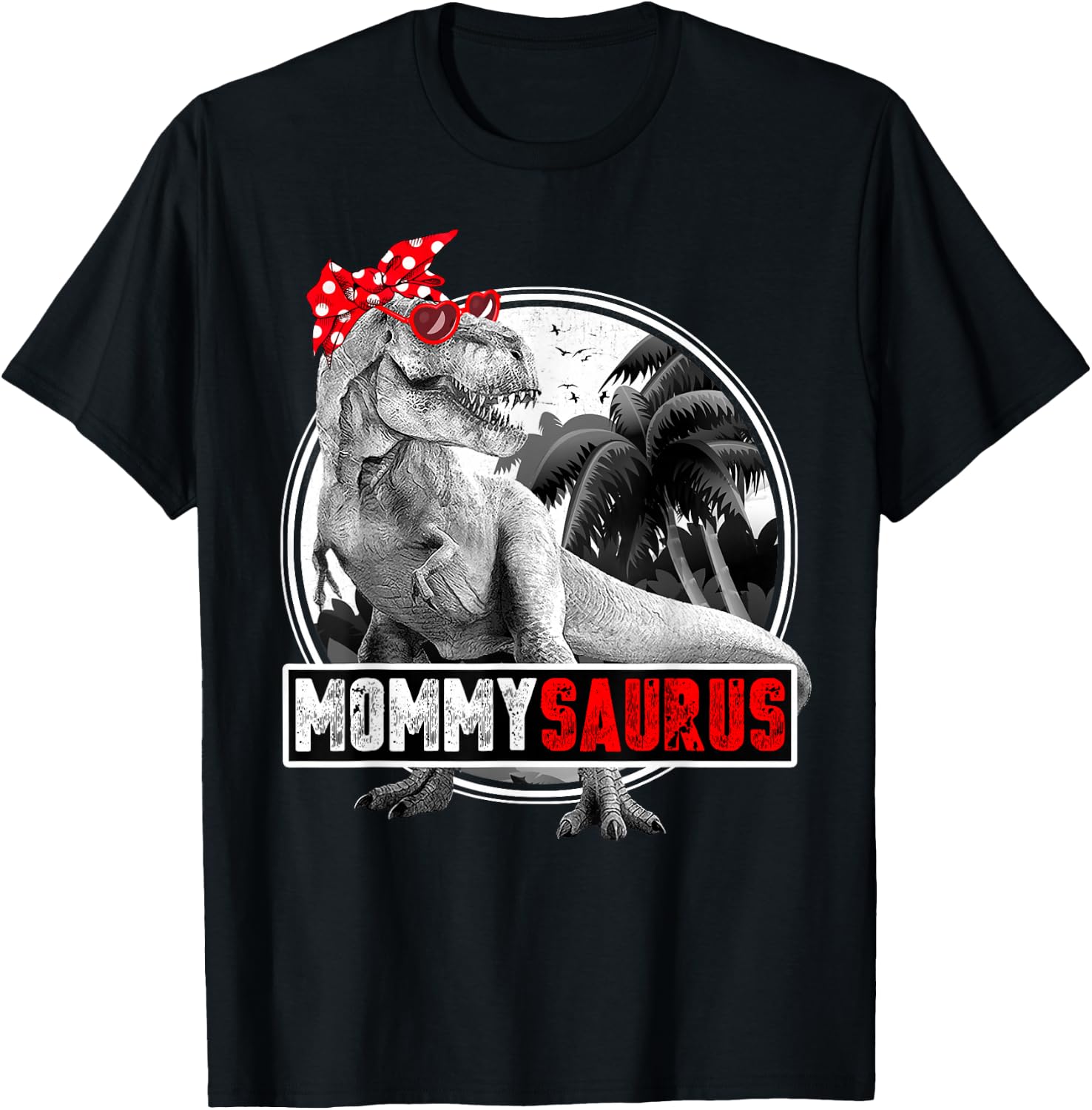 Mommysaurus Mother Dinosaur Shirt for Mom T-Shirt - T-Shirt | Black