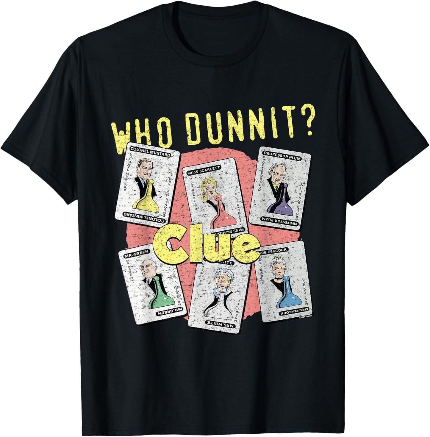 Clue Clue to Who Dunnit T-Shirt - T-Shirt | Black