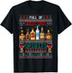 Beer Pajamas Christmas Spirits Drinking Wine Alcohol Xmas T-Shirt - T-Shirt | Black