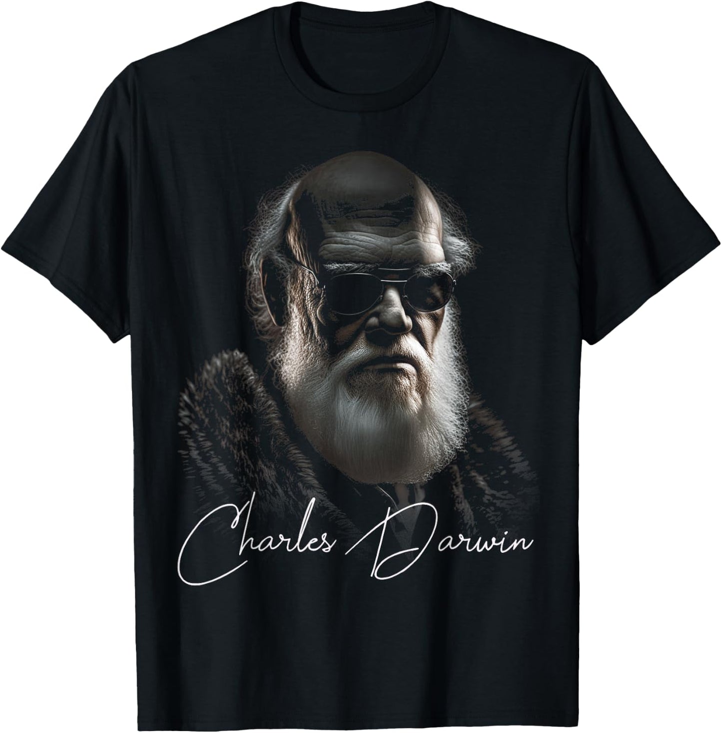 Charles Darwin Evolution Atheist Biology Teacher T-Shirt - T-Shirt | Black