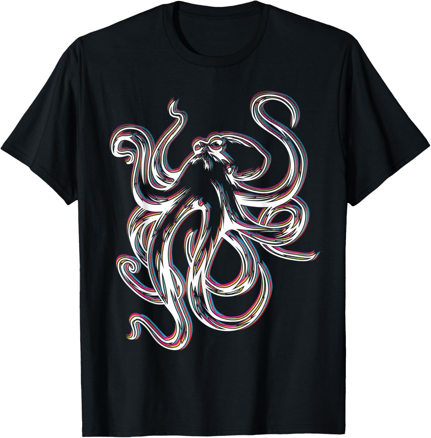 Rave Octopus Funny EDM Tako T-Shirt - T-Shirt | Black