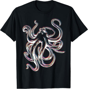 Rave Octopus Funny EDM Tako T-Shirt - T-Shirt | Black