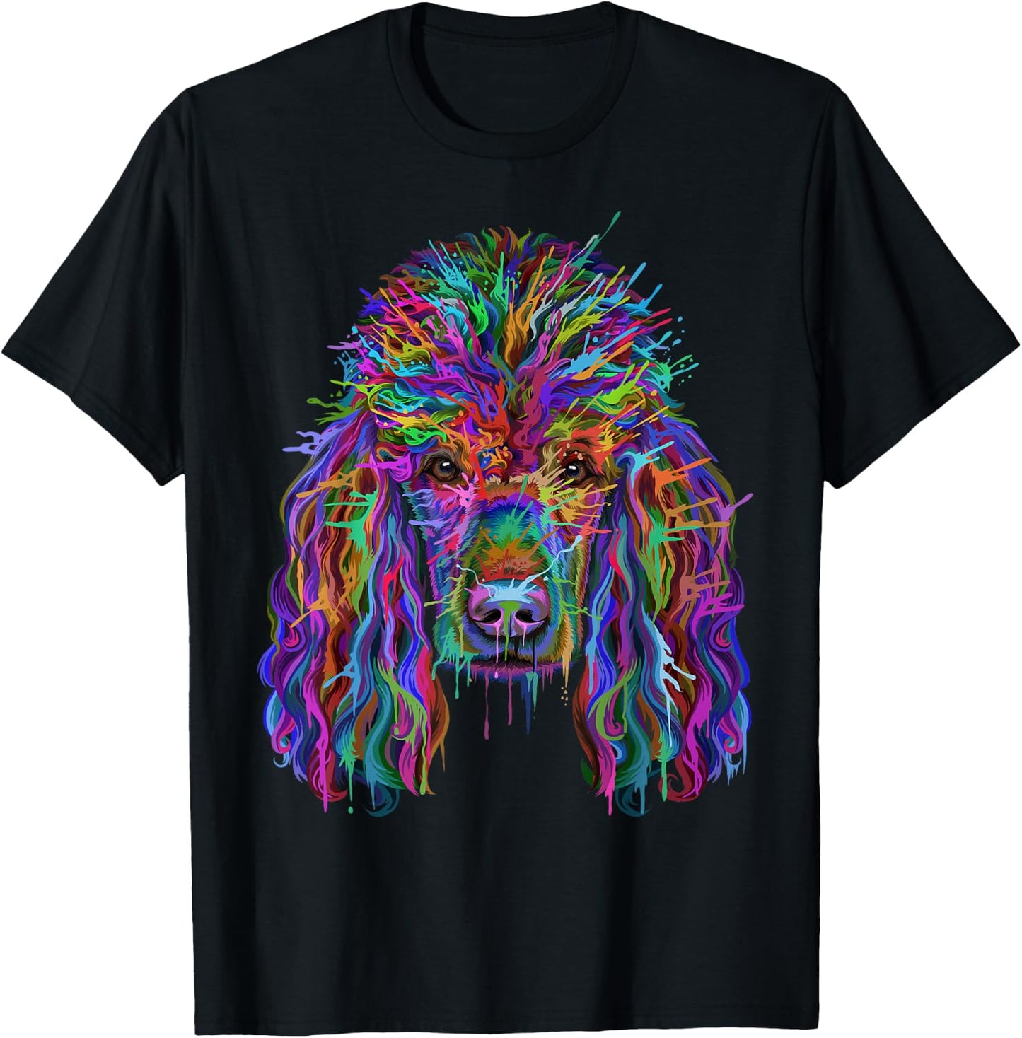 Poodle Splash Gifts for Dog Lovers T-Shirt - T-Shirt | Black