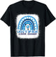 Light It Up Blue Rainbow Bleached Autism Awareness T-Shirt - T-Shirt | Black