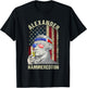 Vintage Alexander Hammeredton Hamiliton USA Flag 4th Of July Men T-Shirt - T-Shirt | Black