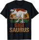 Gigisaurus T Rex Dinosaur Gigi Saurus Mother's Day T-Shirt - T-Shirt | Black