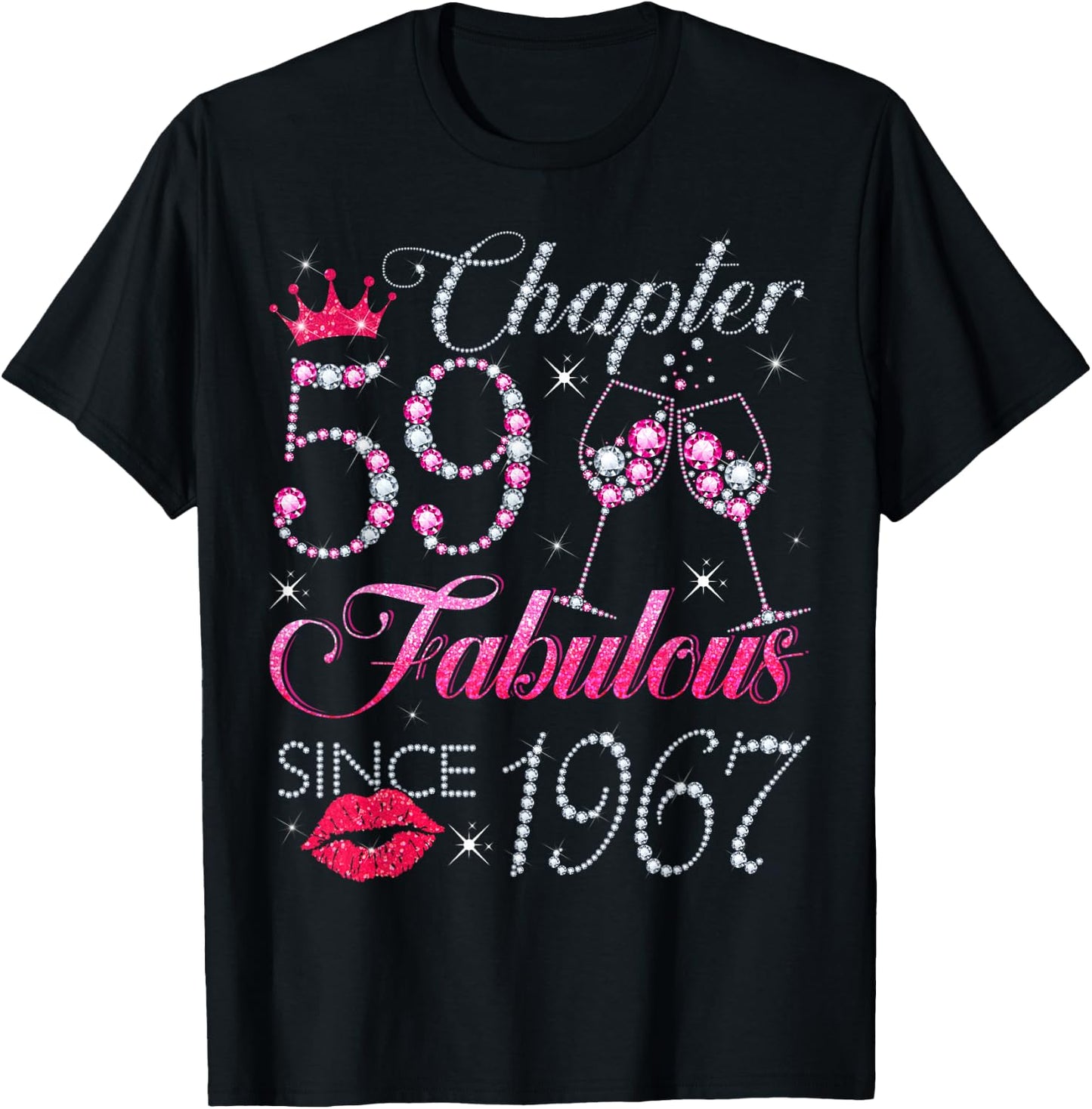 Chapter 59 Fabulous Since 1967 59Th Birthday Gift T-Shirt - T-Shirt | Black