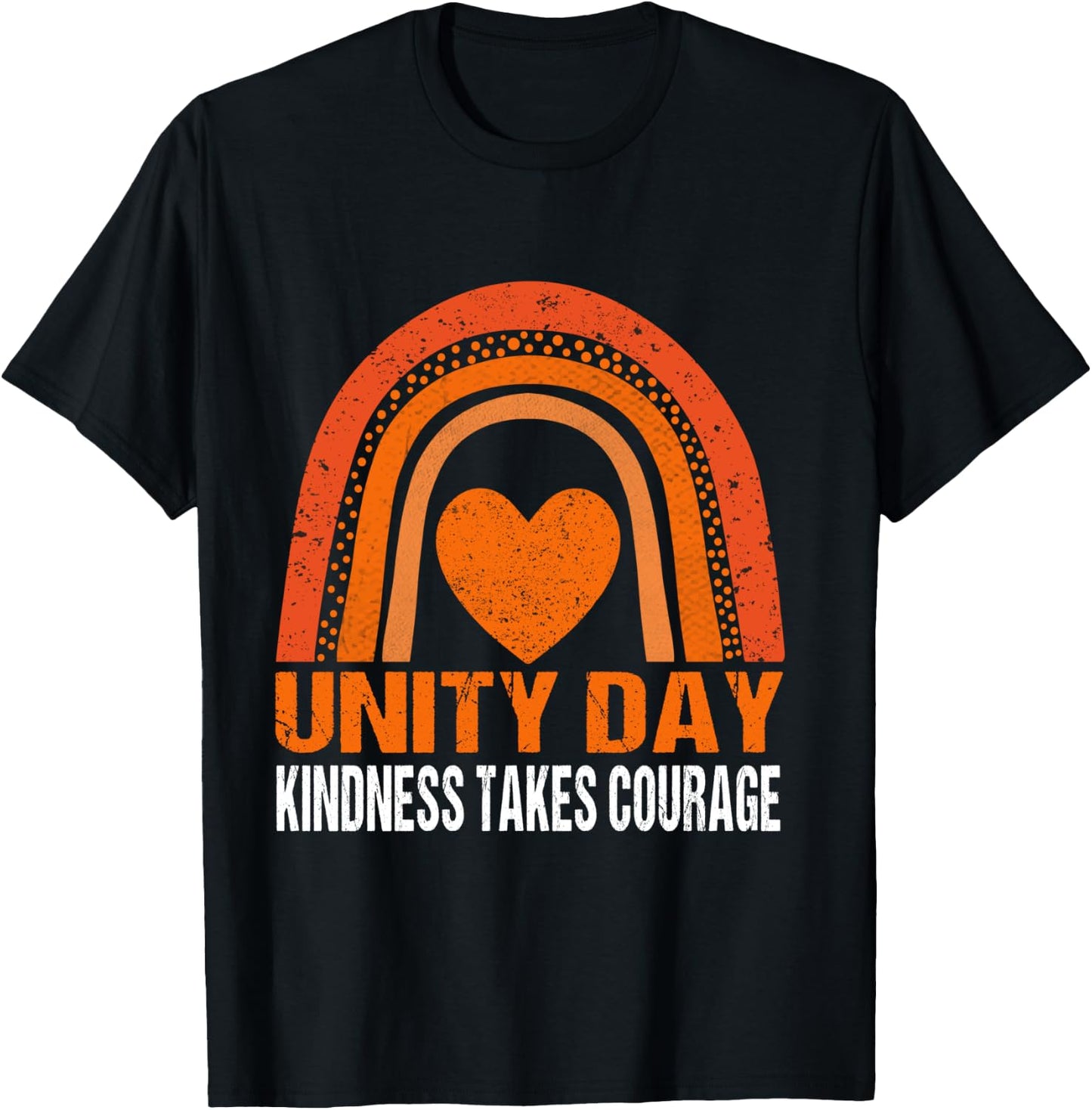 Unity Day Shirt Orange Kindness Takes Courage Unity Day Kids T-Shirt - T-Shirt | Black